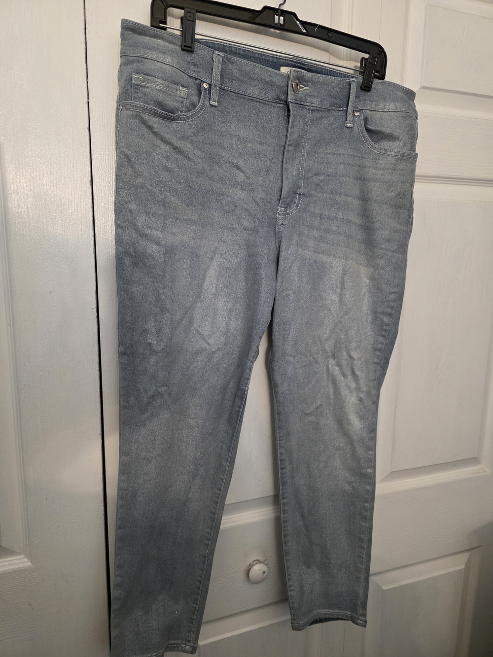 Womens Light Wash Denim Jeans - Light Blue